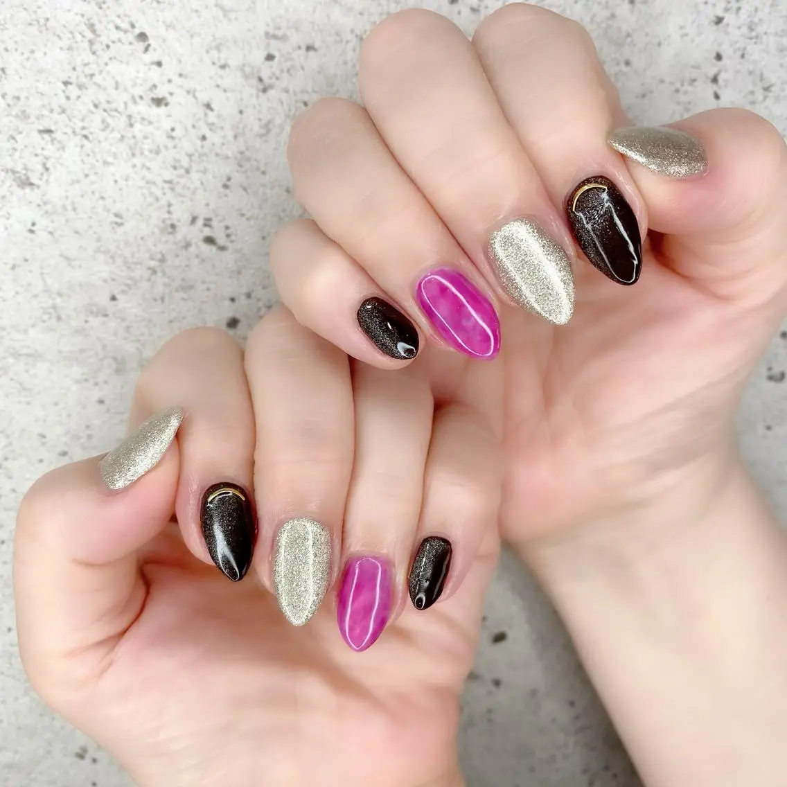 セミロング カラー パーマ ヘアアレンジ メンズ キッズ ネイル マツエク・マツパ ハンドネイル Salon Ｋのネイルデザイン