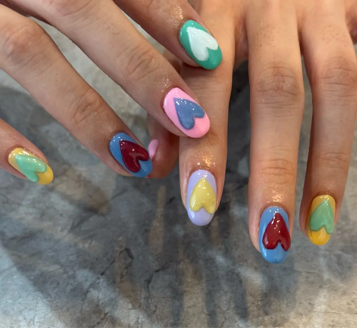 ネイル ハート ハンドネイル Blé nailのネイルデザイン