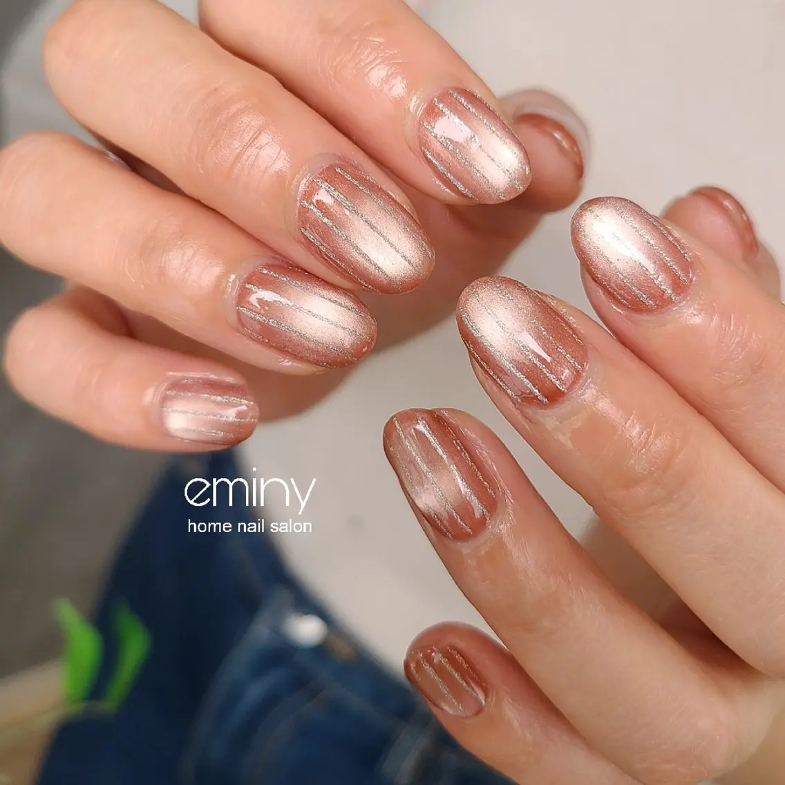 ネイル ジェルネイル 韓国ネイル マグネットネイル オフィスネイル 夏ネイル ハンドネイル nail salon  eminyのネイルデザイン