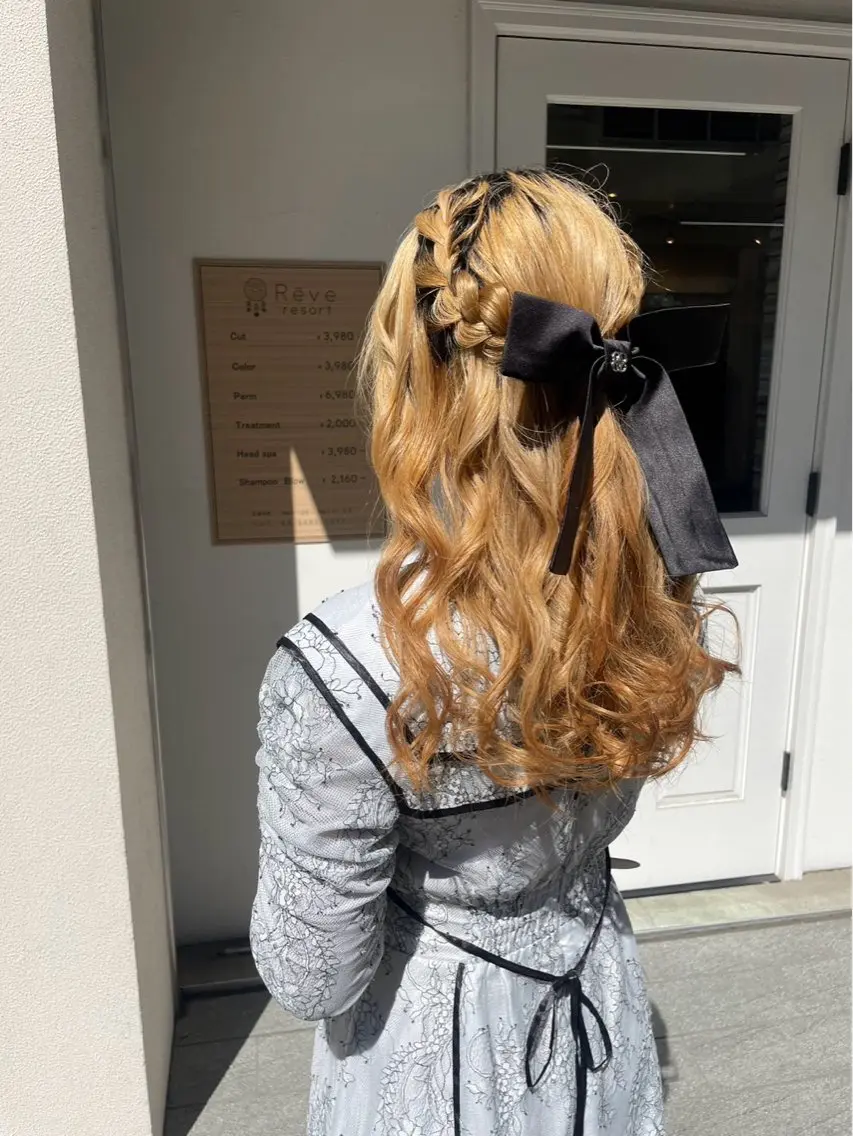 ヘアアレンジ ハーフアップ 美髪× ヘアセット✨Araiのヘアスタイル