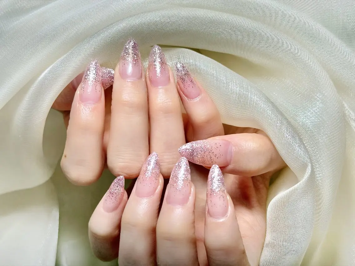ネイル チークネイル 長さ出し フレンチネイル ジェルネイル 韓国ネイル ハンドネイル Lucky Nail Salon❶のネイルデザイン