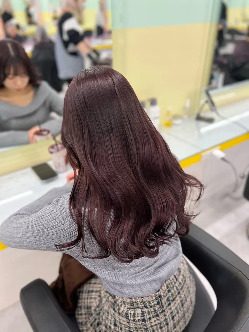 カラー ヘアカラー 暖色✖️韓国ヘア 🥀SAHO🥀のヘアスタイル