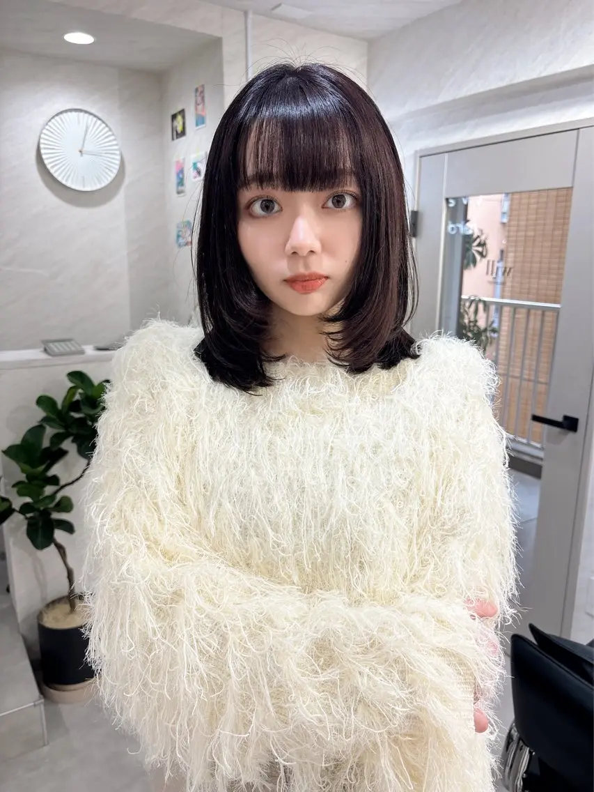 ミディアム カット ヘアカラー 🌸インナーカラー 🌸藤井春華のヘアスタイル