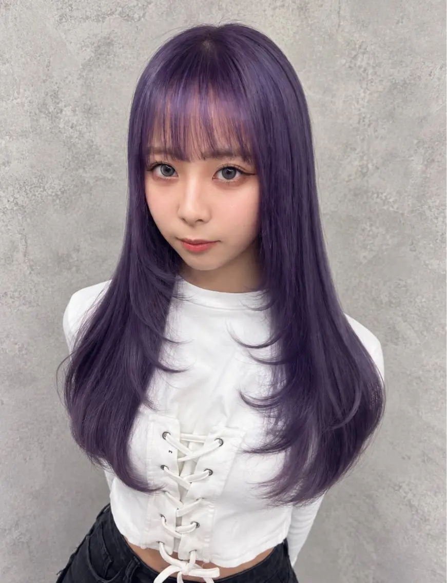 ロング カラー カット ヘアカラー トリートメント ブリーチ/艶トレンド カラー🪞YURIAのヘアスタイル
