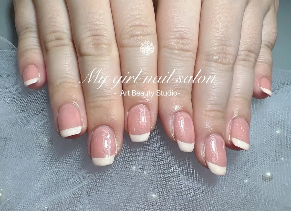 ネイル フレンチネイル ハンドネイル MyGirl ネイル東村山のネイルデザイン