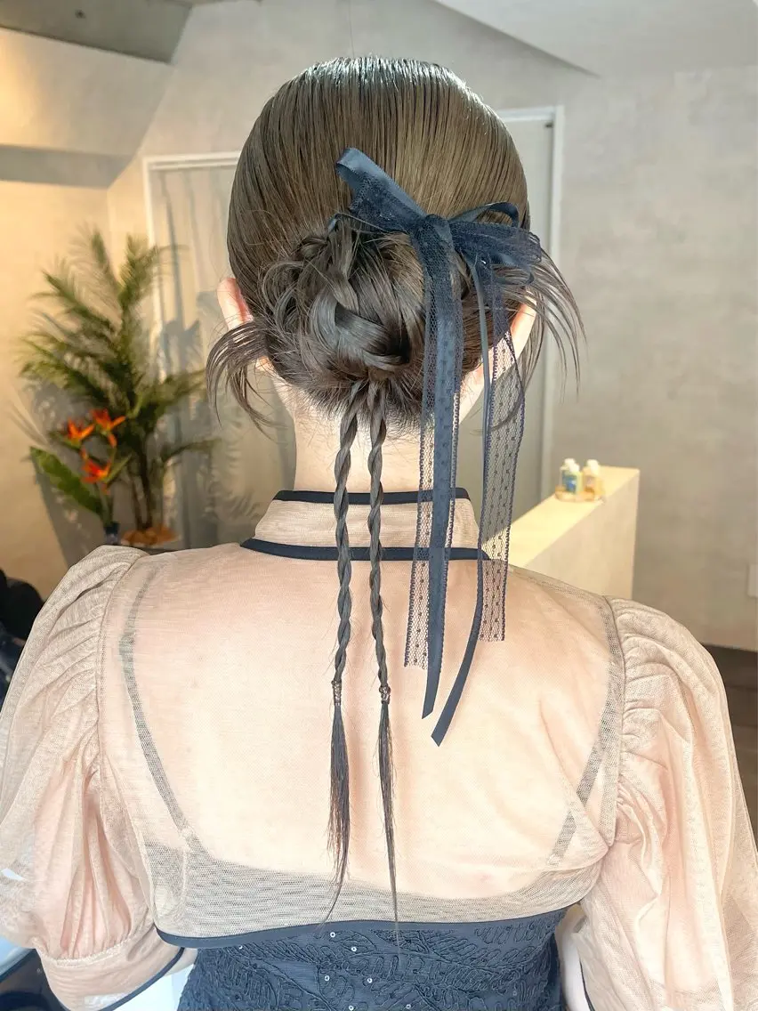ヘアアレンジ ヘアセット タイトヘア/似合わせ カット渋谷yuinaのヘアスタイル