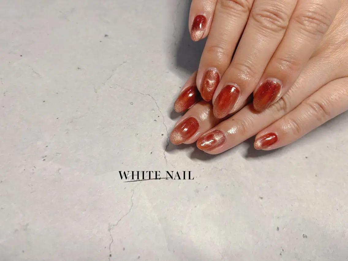 ネイル マグネットネイル ハンドネイル WHITE NAIL ホワイトネイルのネイルデザイン