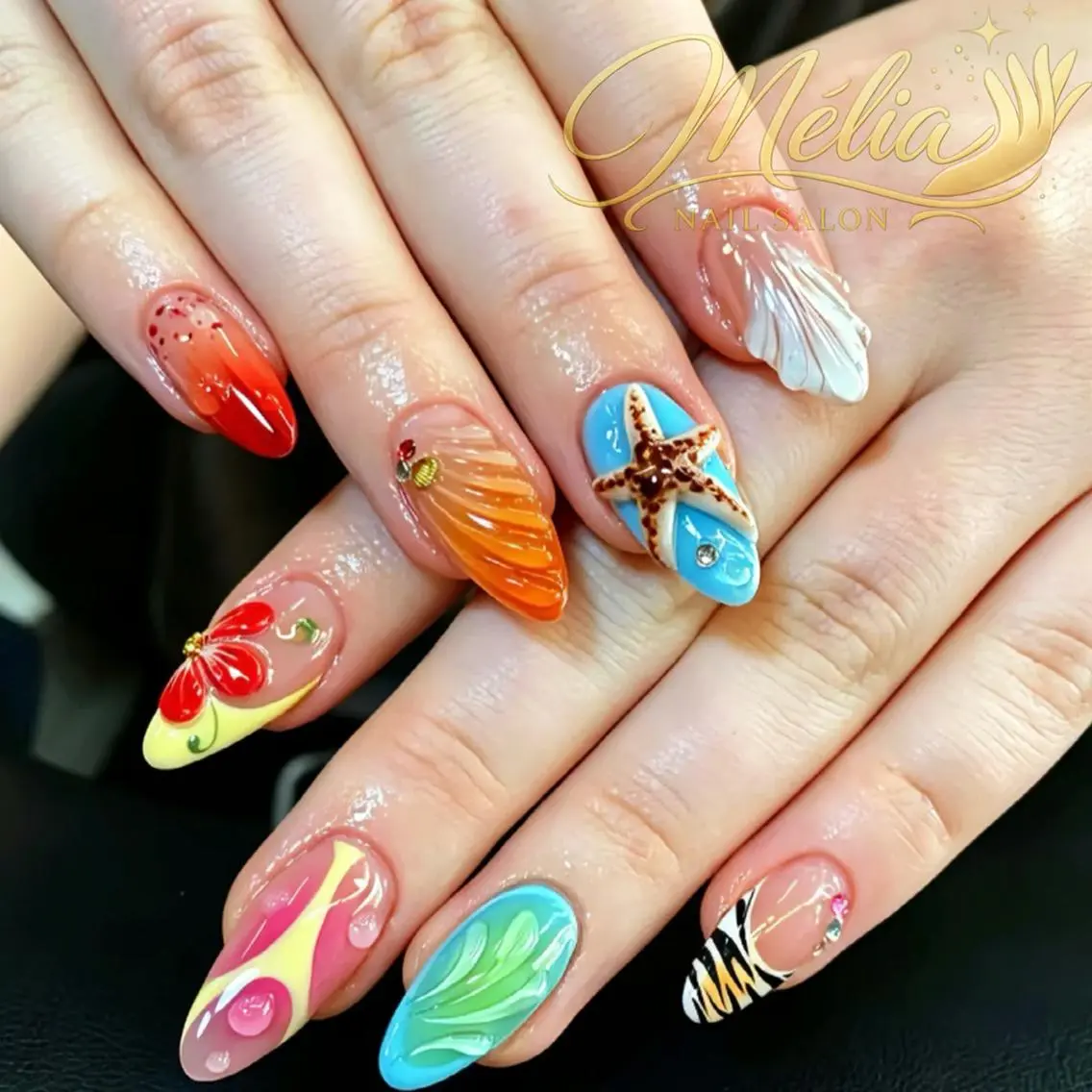 ネイル グラデーション 韓国ネイル ロングネイル 持ち込み シンプルネイル Melia Nail Nambaのネイルデザイン