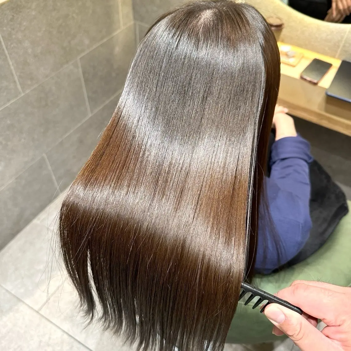ロング 縮毛矯正 クセ/うねり改善/ 縮毛矯正🫧ゆりのヘアスタイル