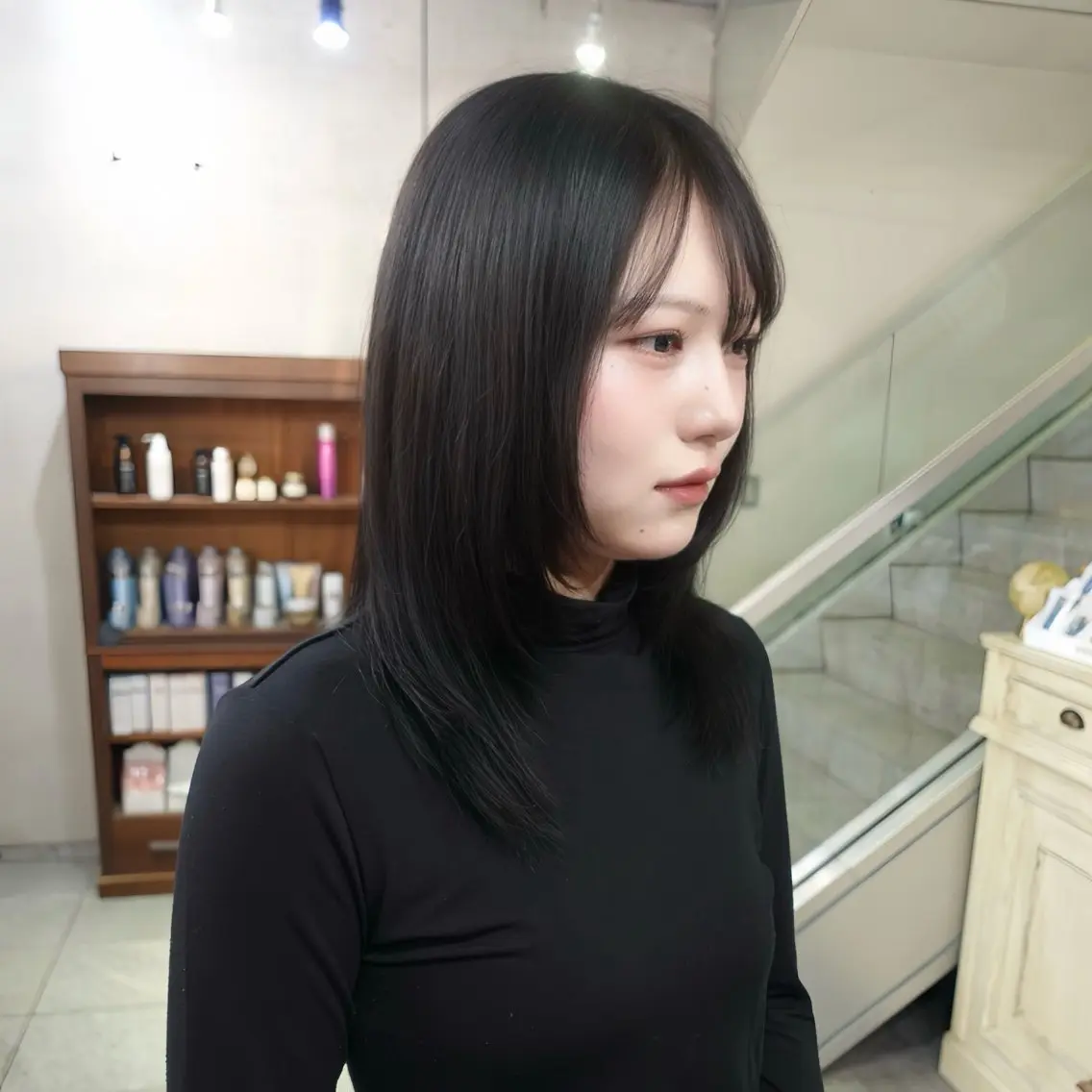 セミロング 韓国風ヘア SUZUKI KOMIのヘアスタイル