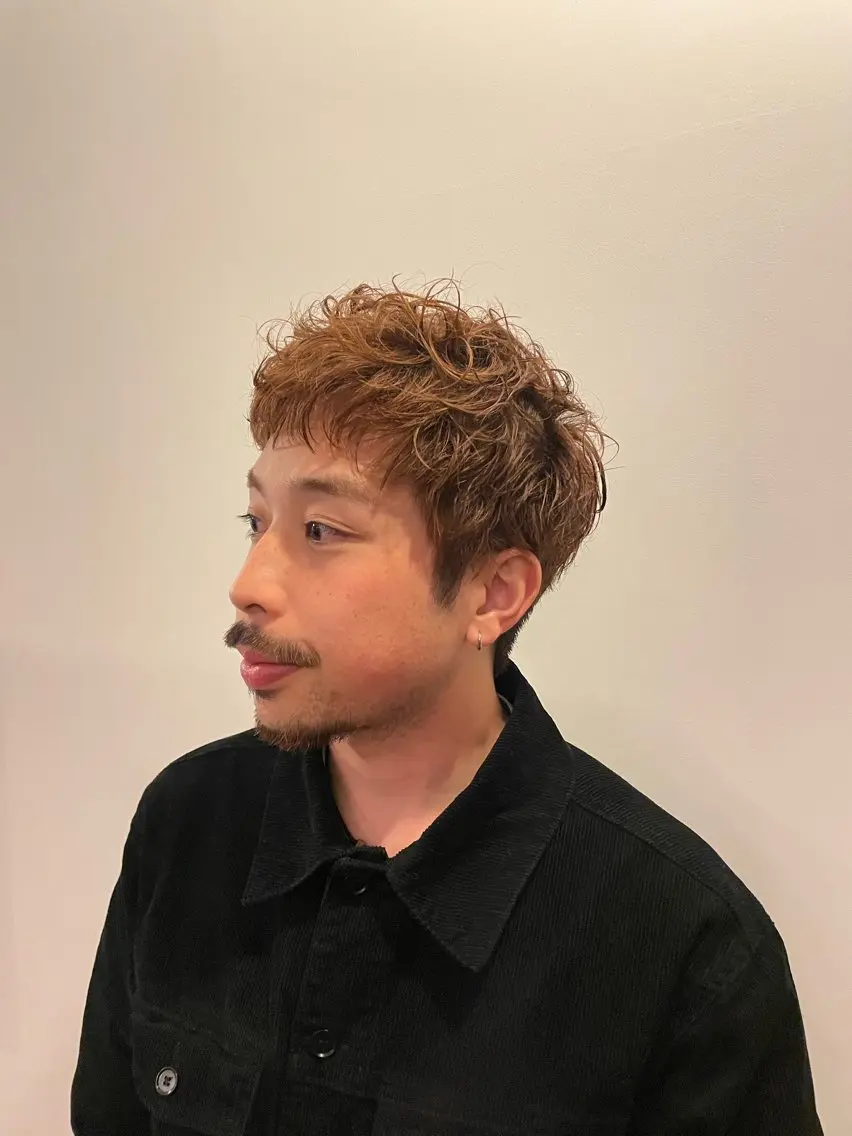 パーマ メンズ メンズパーマ メンズショート OjOmano ケンタのヘアスタイル