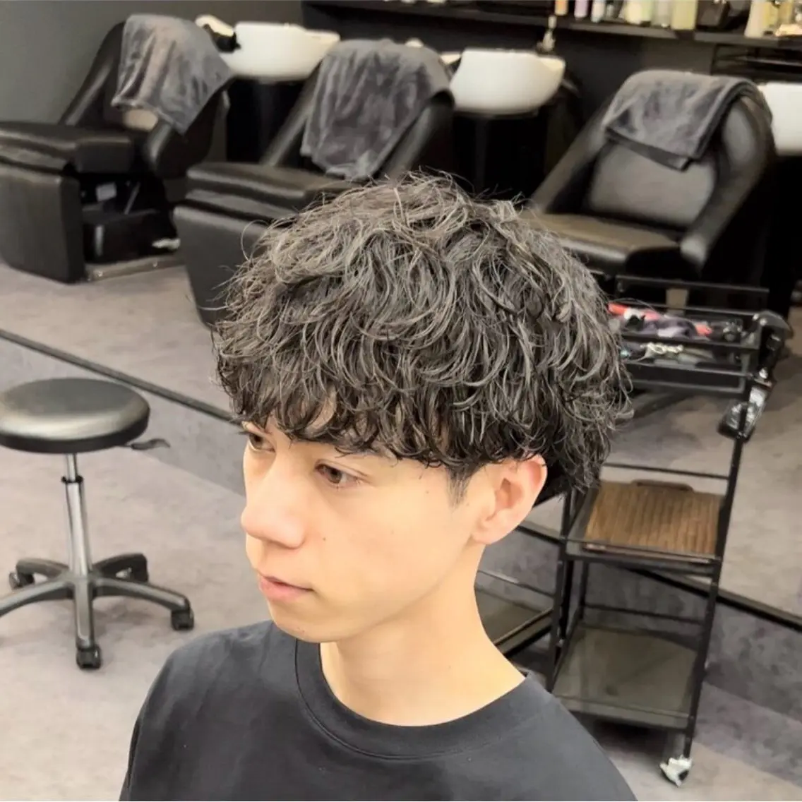 【🔥垢抜け確定🔥】ラウンドマッシュ+波巻きスパイラルパーマモデル🌀の写真