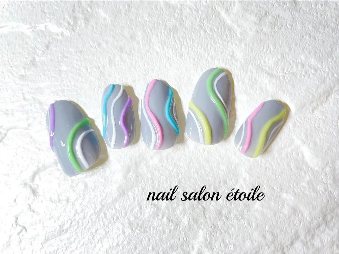 ネイル アートネイル ジェルネイル パステルネイル ぷっくりネイル ハンドネイル nail salon étoileのネイルデザイン