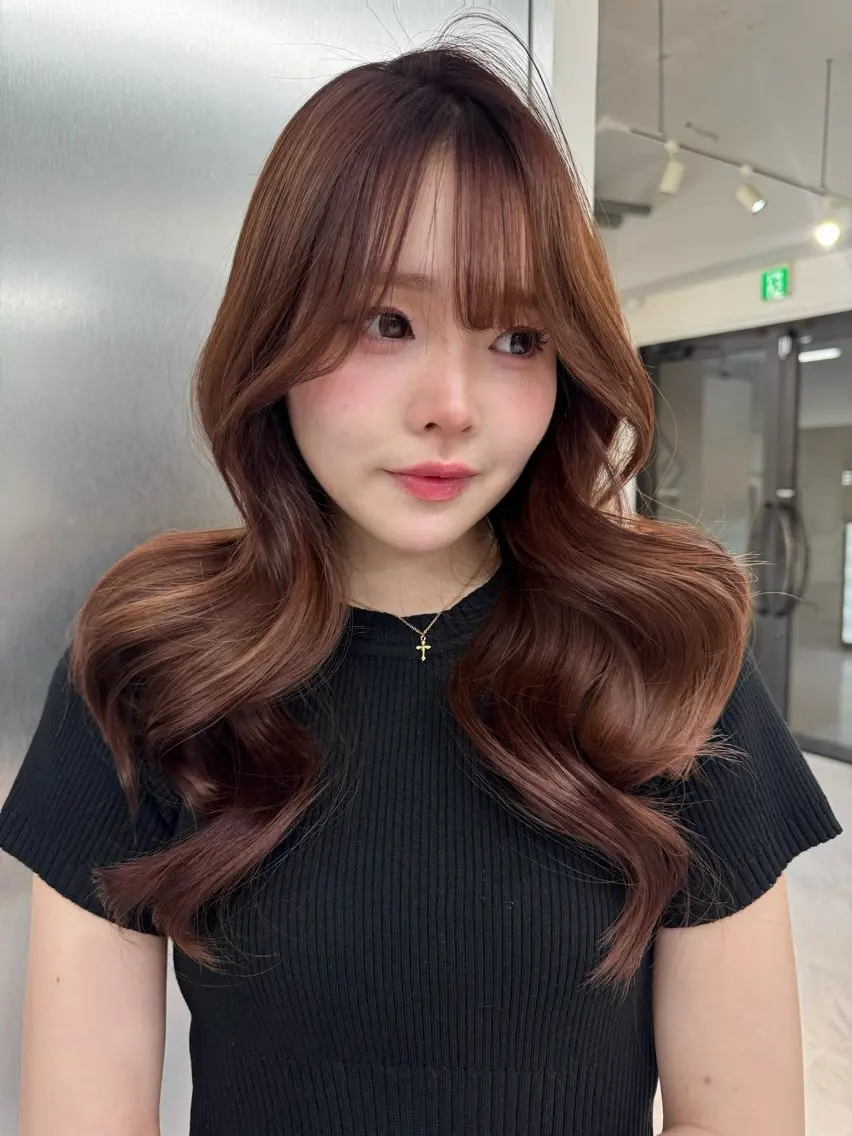 ロング ヘアカラー トリートメント ヘアセット vivie Madokaのヘアスタイル