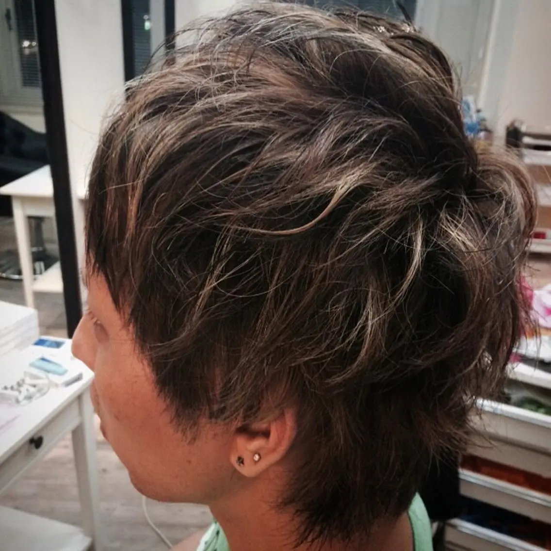 ショート カラー メンズ メンズメッシュ メッシュ 鶴見 和美のヘアスタイル