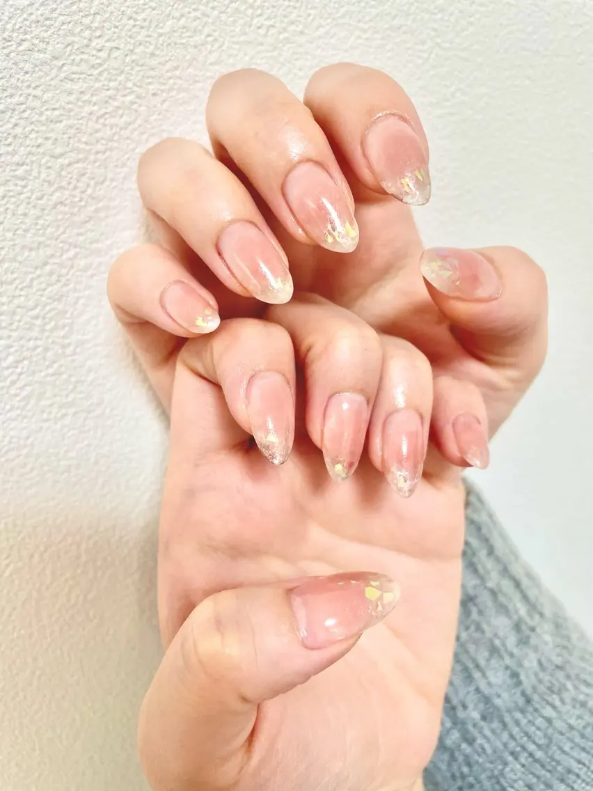 ネイル チークネイル フレンチネイル はなねいる Hananailのネイルデザイン