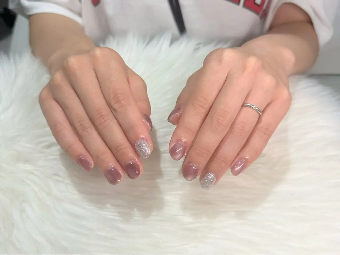ネイル マグネットネイル パープル Viel💅 〜yuki〜のネイルデザイン