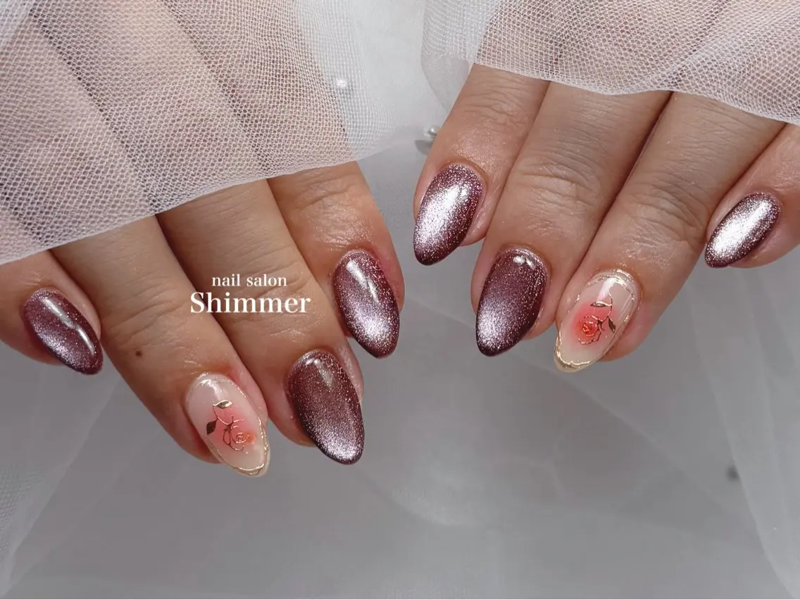 ネイル ハンドネイル Shimmer Risaのネイルデザイン