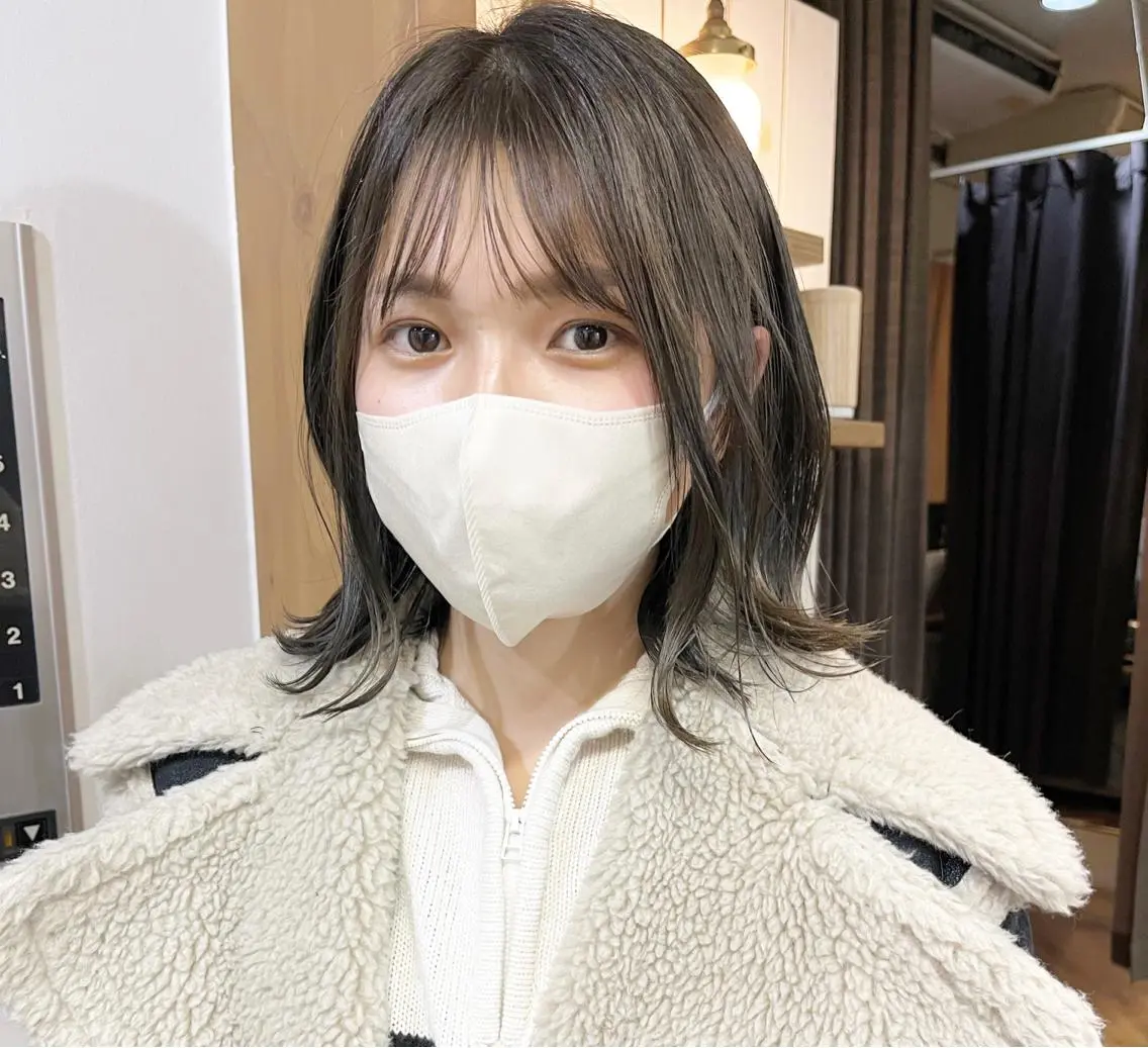 ミディアム カラー Hareru 豊田 修廣のヘアスタイル