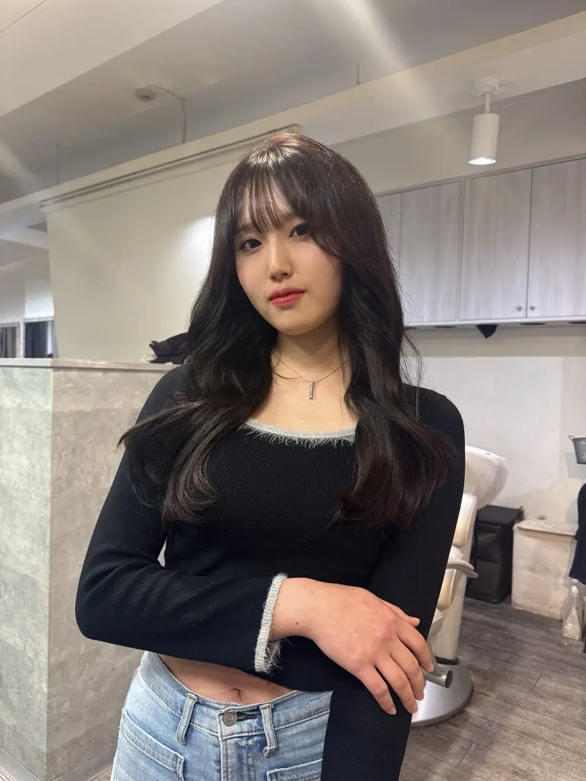 ロング カラー カット ヘアカラー Rena/韓国 /ワンホンヘアのヘアスタイル