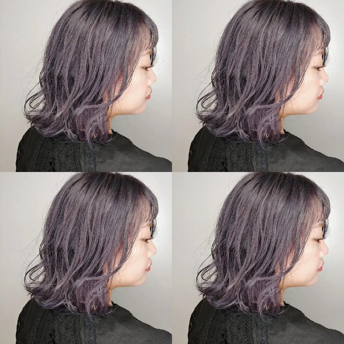 ミディアム カラー 透明感カラー バイオレットカラー 竹内啓太 ボブのヘアスタイル
