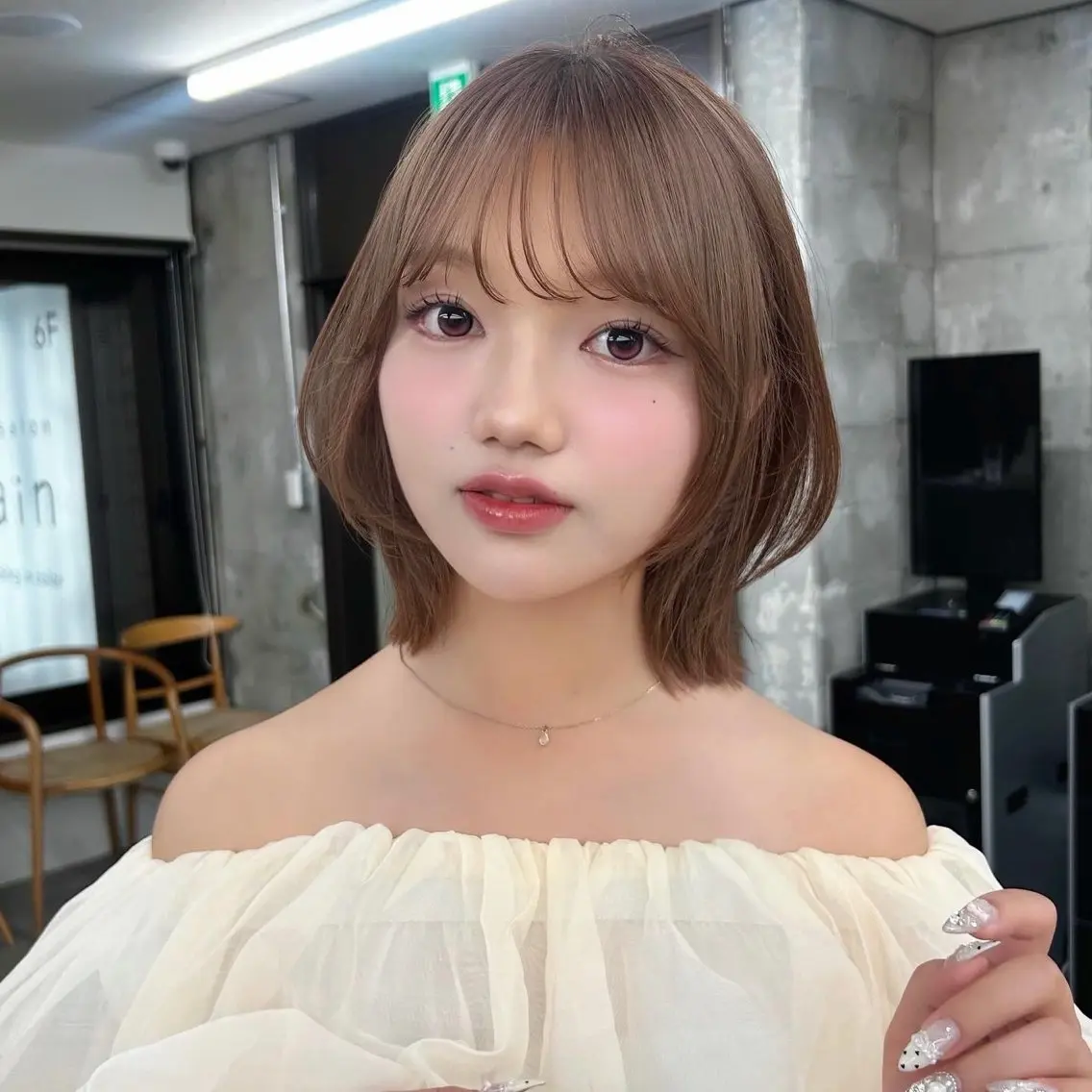 ミディアム ボブレイヤー ボブ レイヤーカット カット ヘアカラー トリートメント 🌸透明感/レイヤー / 栗林 彩🌸のヘアスタイル
