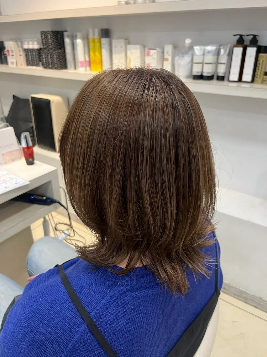 ミディアム カラー ハイライトカラー ハイライト カット ヘアカラー 🤎ベージュカラー/ 髪質改善/山岸🤎のヘアスタイル