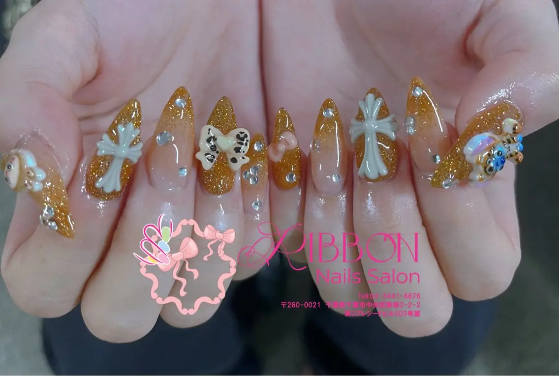 ネイル フットネイル フレンチネイル ジェルネイル マグネットネイル 持ち込み ハンドネイル Ribbonnail salonのネイルデザイン