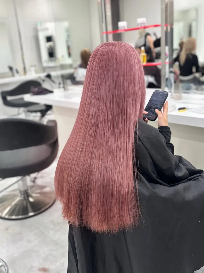 ロング ヘアカラー 🎀暖色カラー🎀 韓国ヘア まなかのヘアスタイル