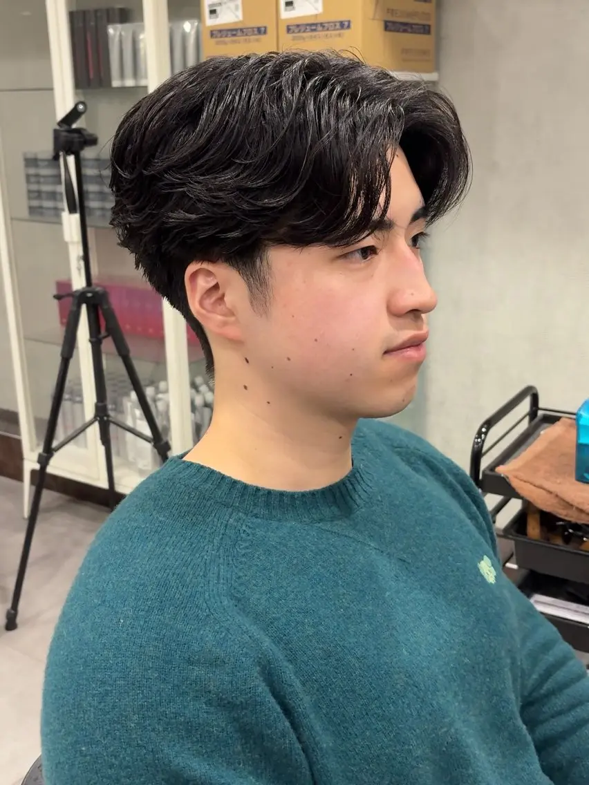 パーマ メンズ カット パーマ 小岩 隆樹のヘアスタイル