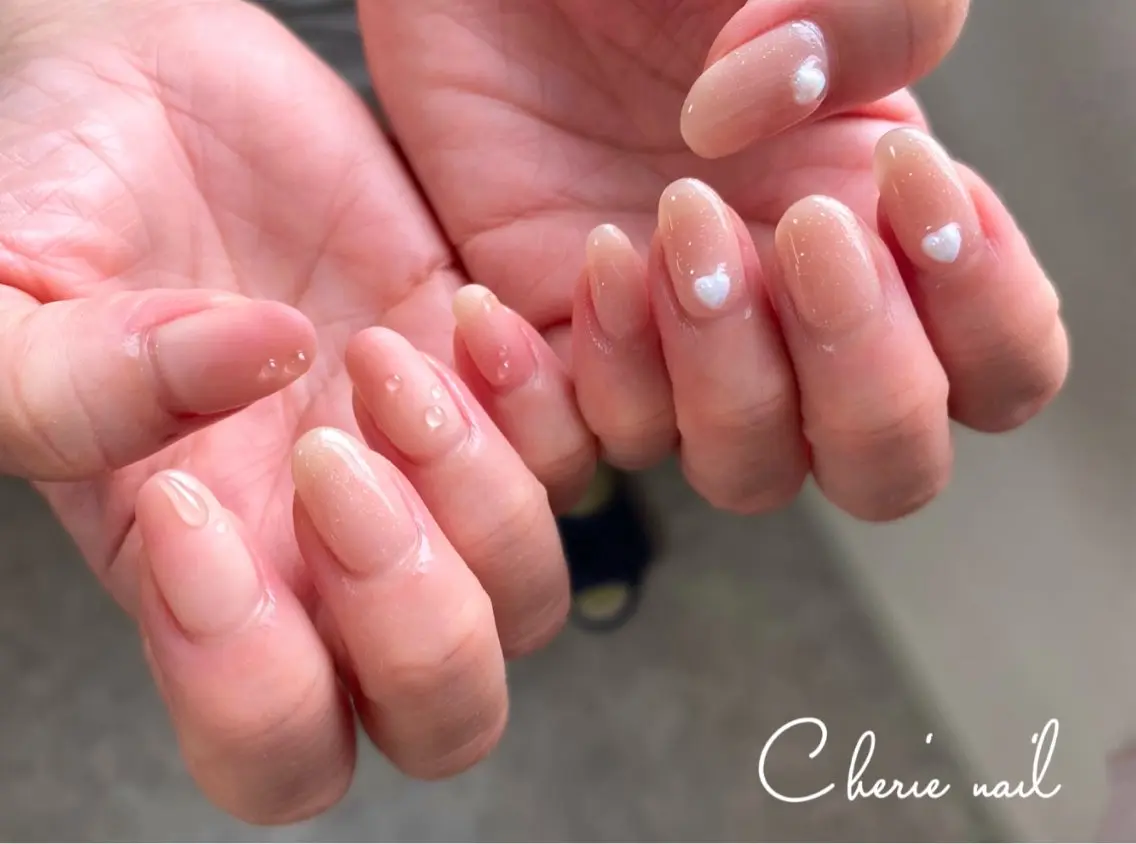 ネイル ジェルネイル ピンク ハンドネイル Cherienail yunaのネイルデザイン