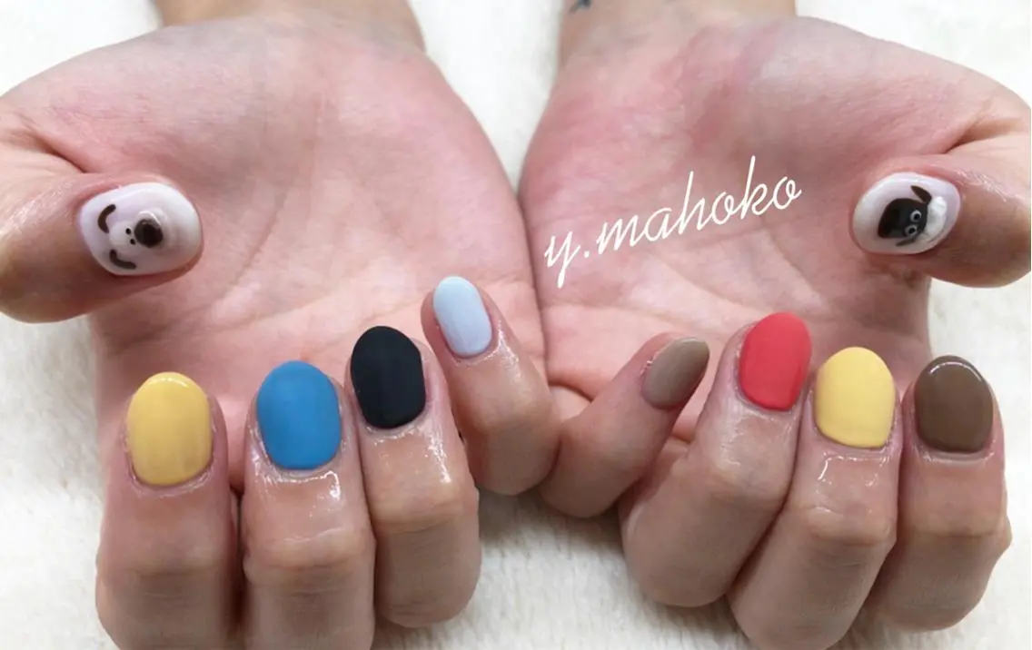 ネイル ハンドネイル パラジェル有/ 長さだし/mahoのネイルデザイン
