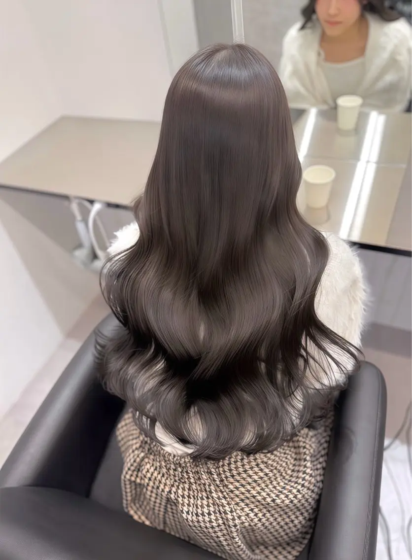 ロング アッシュ アッシュグレー アッシュグレージュ ヘアカラー 髪質改善× ブリーチなしyutoのヘアスタイル