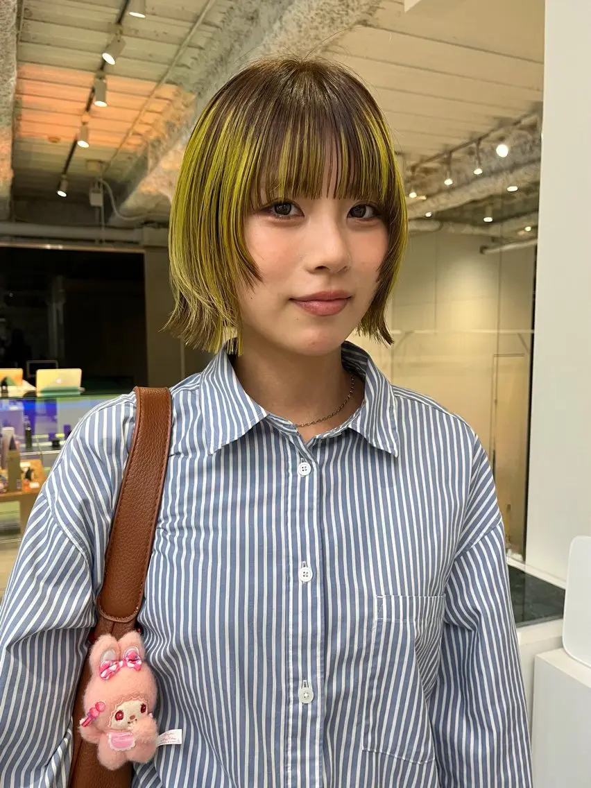 ミディアム カット ヘアカラー トリートメント rimi/ショート /透明感カラーのヘアスタイル