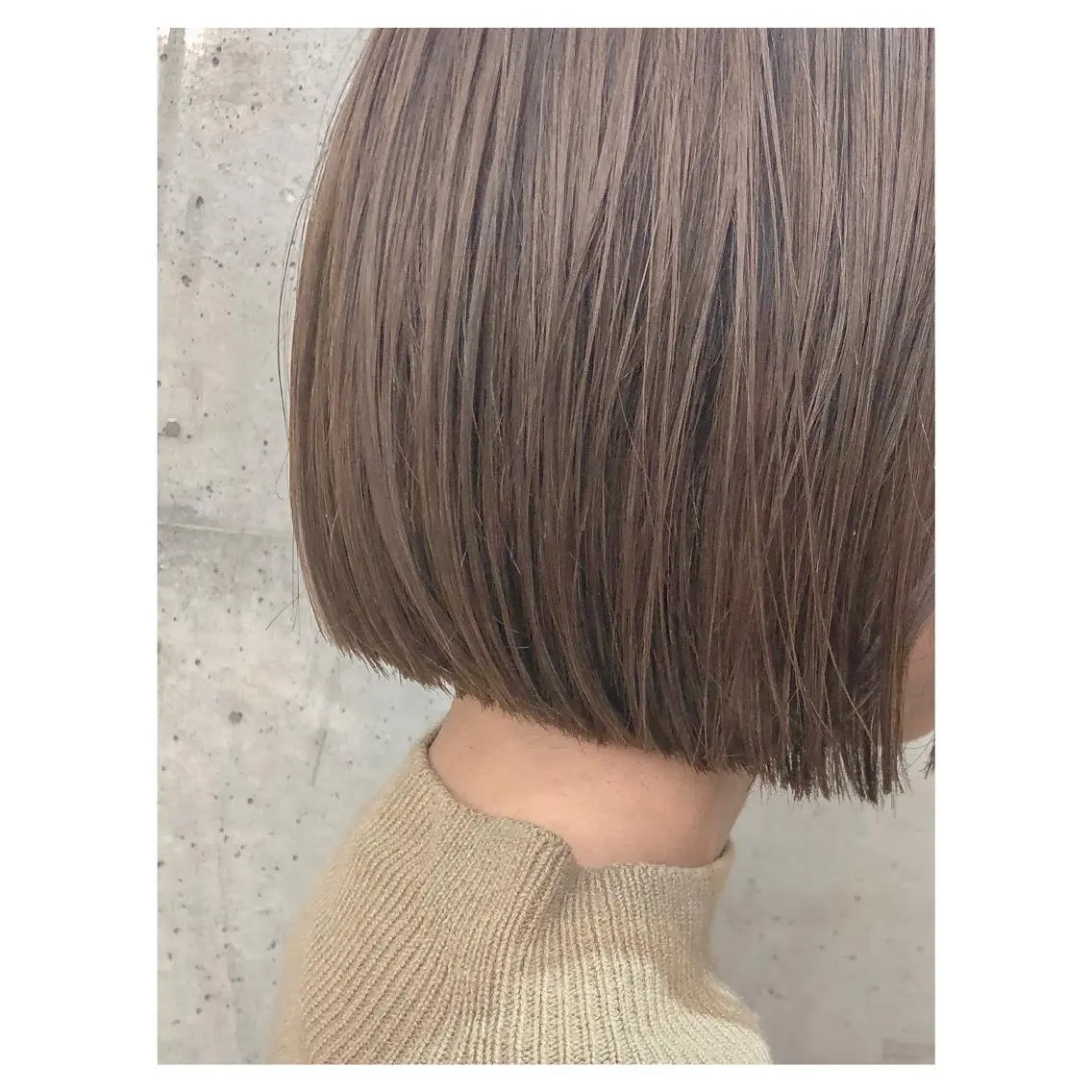 ミディアム カラー 切りっぱなしボブ ベージュカラー ボブ カット ヘアカラー トリートメント ヘアセット センスをお届けします 大谷将生infpのヘアスタイル