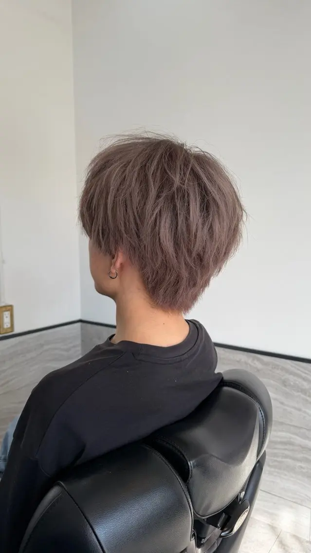 ショート カラー メンズ グレージュ ブリーチ/髪質改善/ メンズ/ KOKIのヘアスタイル