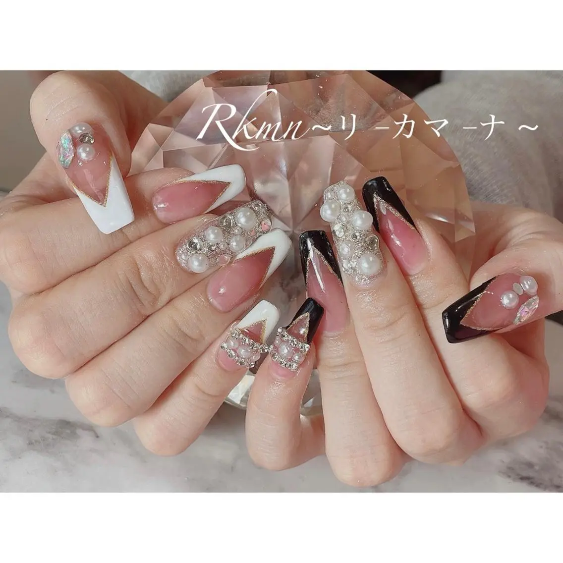 ネイル アートネイル フレンチネイル 春ネイル ホワイト ハンドネイル フットネイル ハンドケア Rkmn ~リ-カマ-ナ~のネイルデザイン