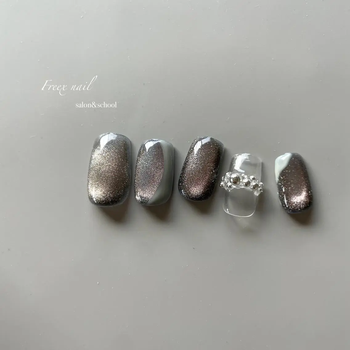 ネイル マグネットネイル ハンドネイル ハンドケア freex nail /ニュアンス/個性派のネイルデザイン