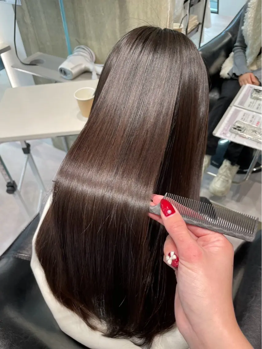 ロング 髪質改善 縮毛矯正 Lino nanaのヘアスタイル