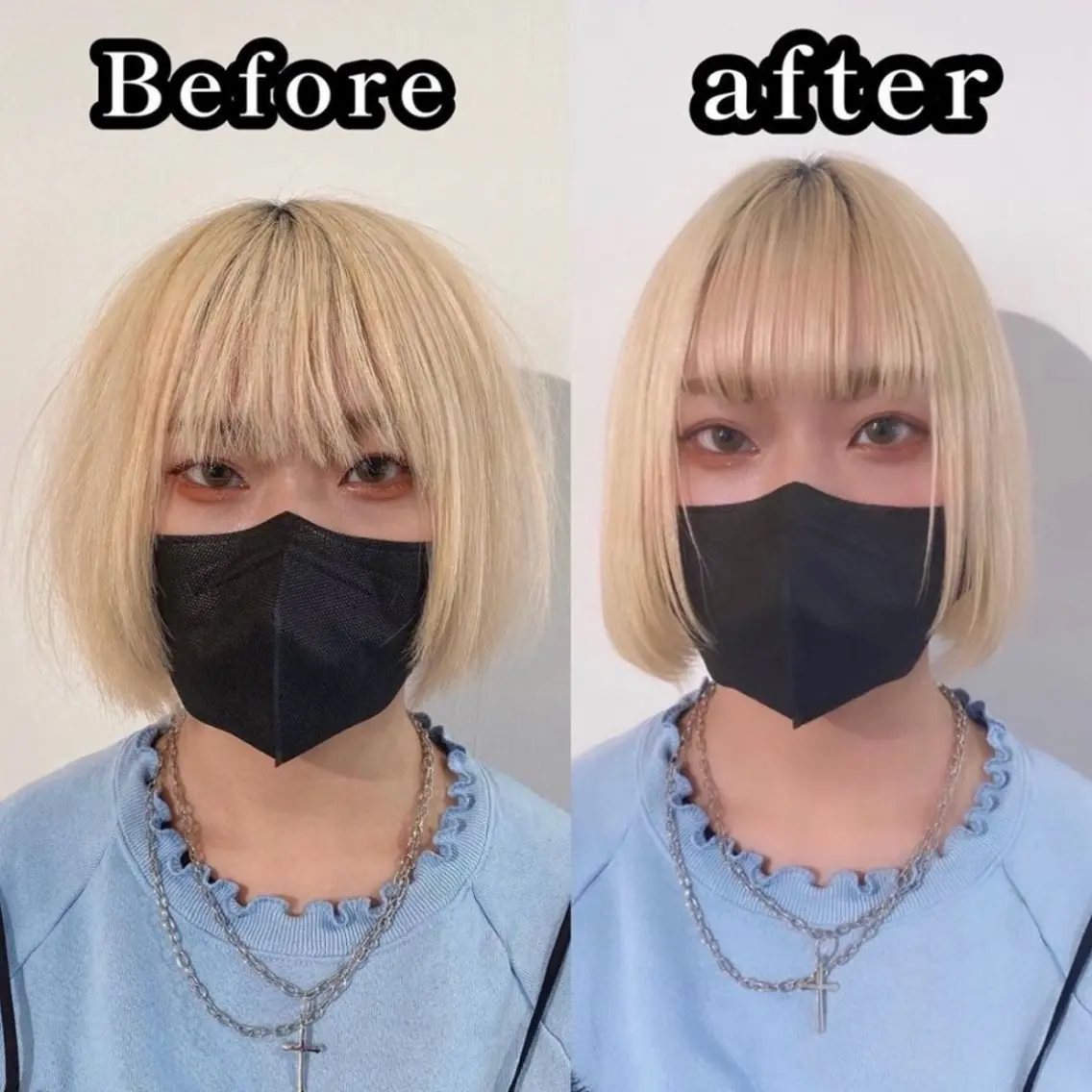 ミディアム 縮毛矯正 トリートメント HIDE 矯正のヘアスタイル