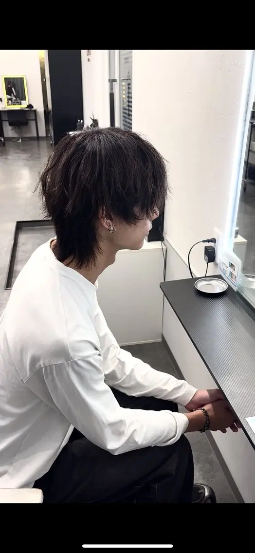 カラー ヘアアレンジ メンズ カット トリートメント ヘアセット メンズウルフ🐺♡ ブリーチ♡ヘアメ🎀のヘアスタイル