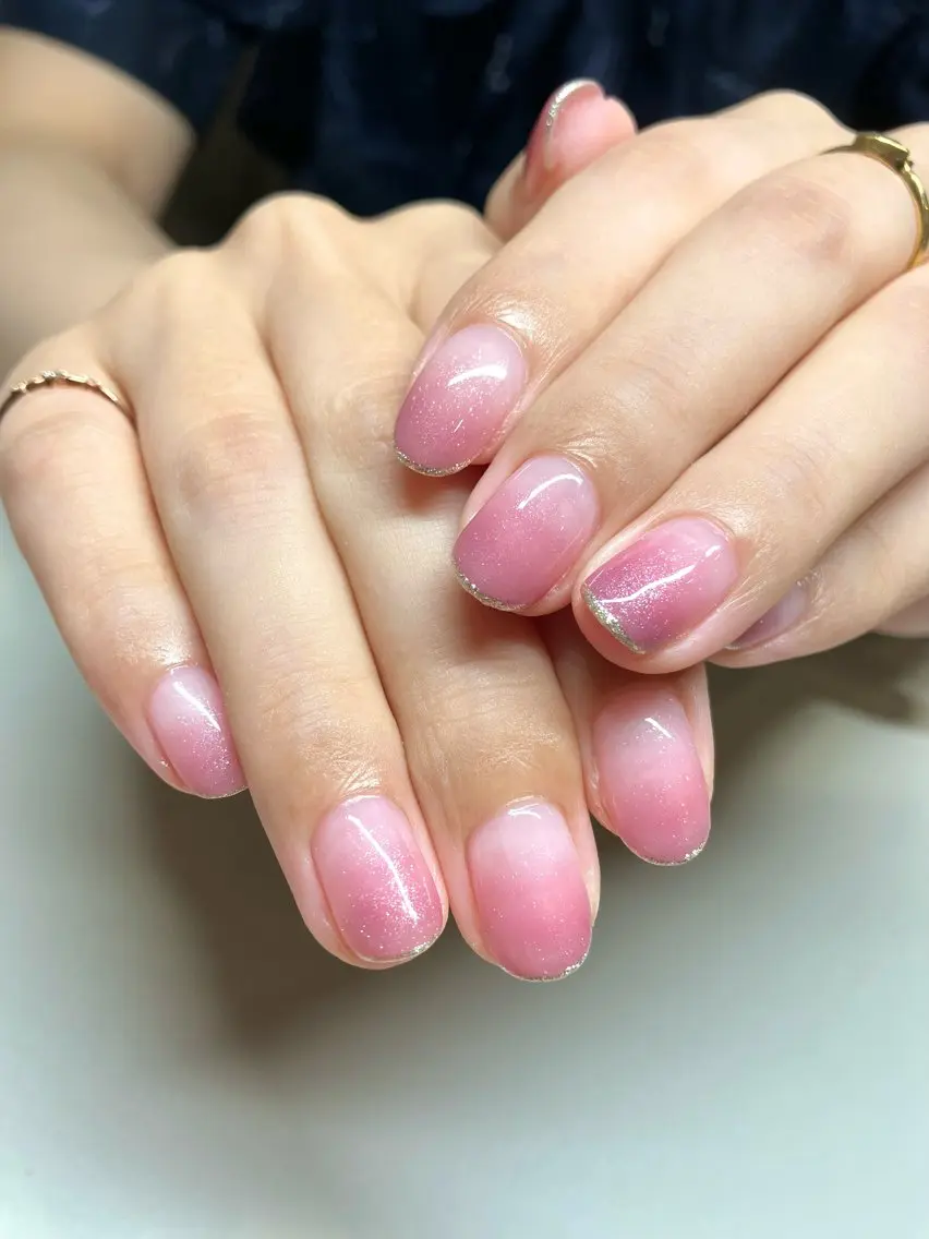 ネイル グラデーション ラメ(グリッター) オフィスネイル ハンドネイル fun the nail ayakaのネイルデザイン