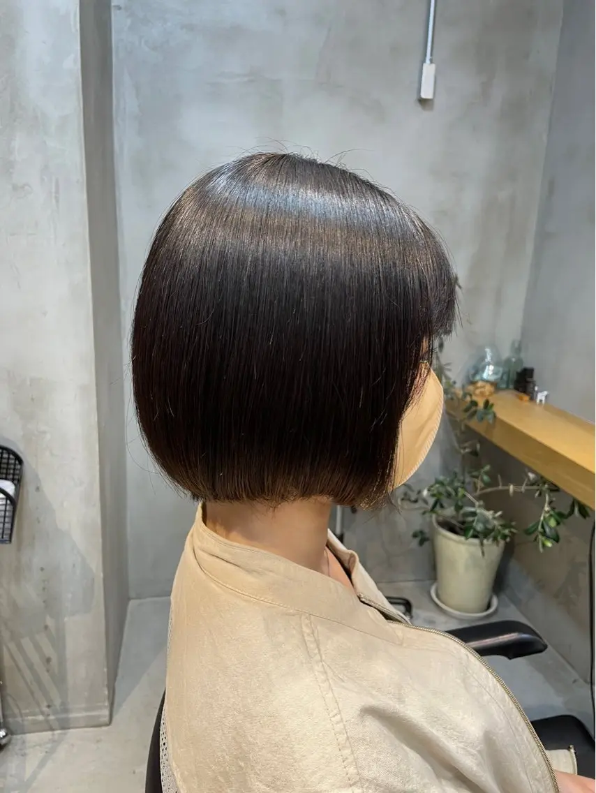ショート くせ毛 縮毛矯正 ✨️🧸elima調 布Reika🧸✨️のヘアスタイル