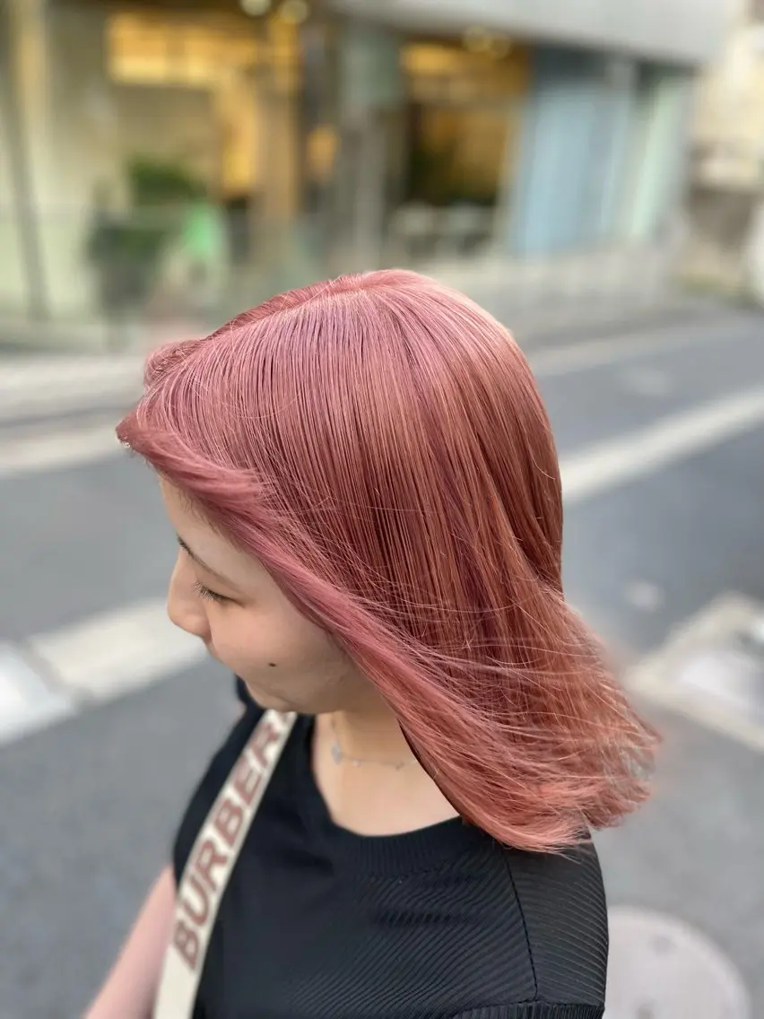 【🎨15倍濃度のケアブリーチ使用🌟ブリーチカラー】ケアブリーチ+カラー🌈+極潤9STEPトリートメントの写真