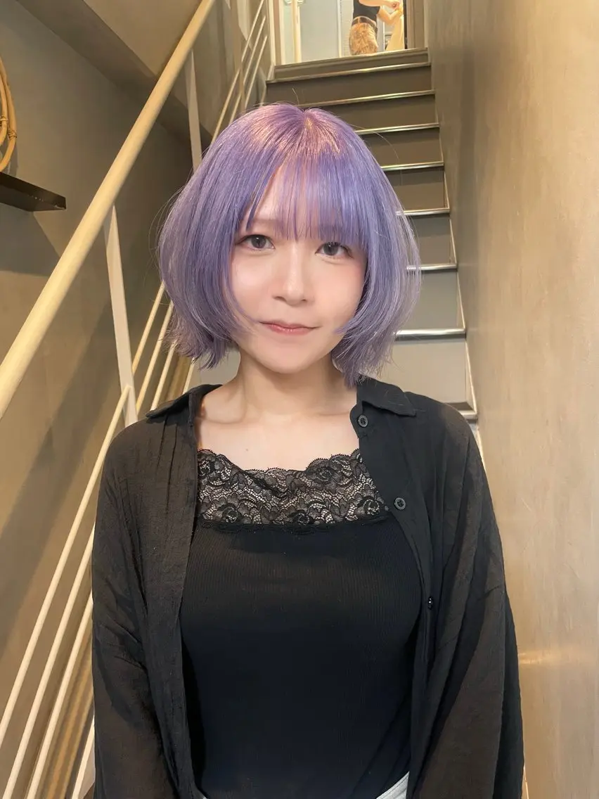 ショート カラー ブリーチ ラベンダーカラー AIRI /XENA渋谷本店のヘアスタイル