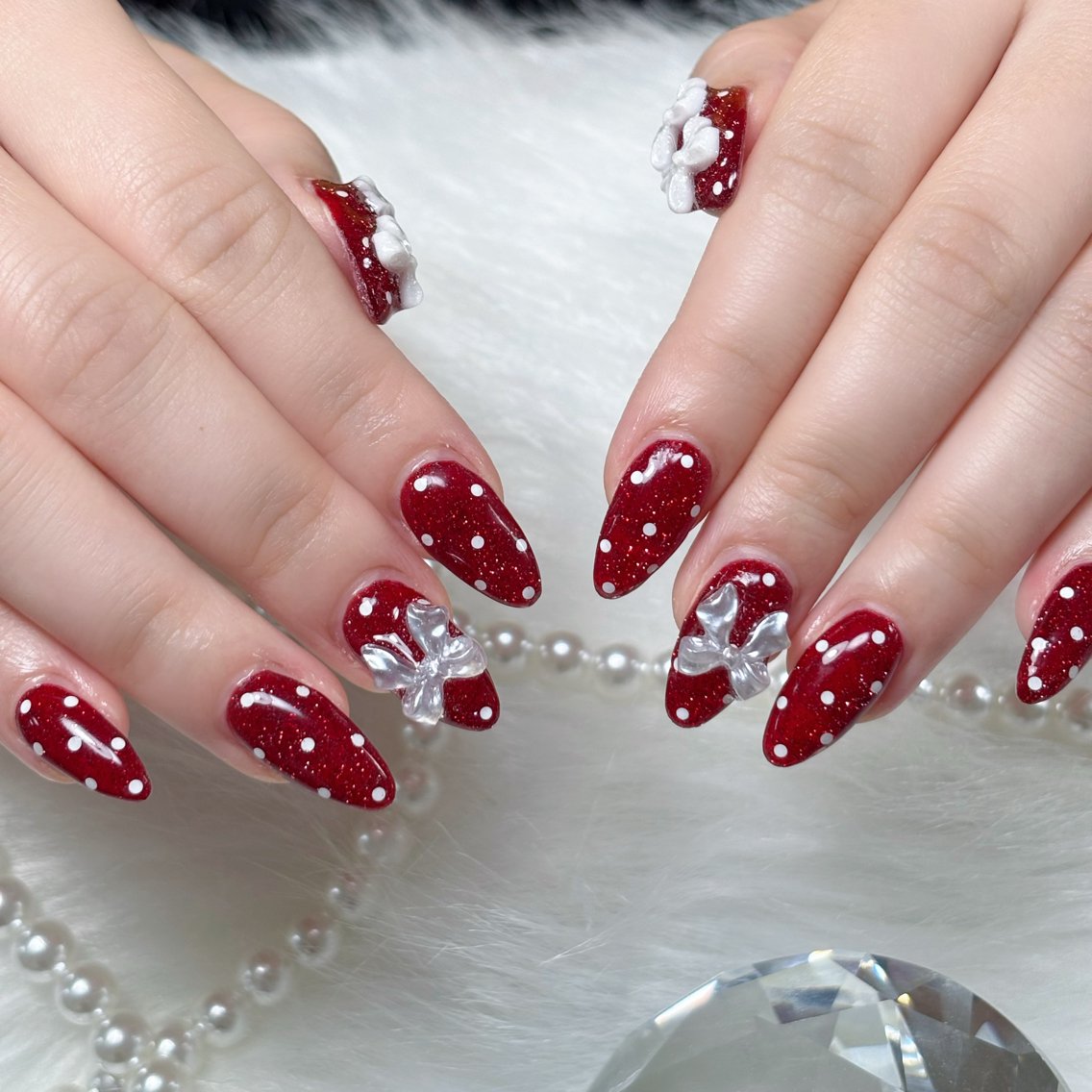 ネイル ジェルネイル キラキラネイル ロングネイル マグネットネイル 持ち込み ハンドネイル Sully Nail Labのネイルデザイン