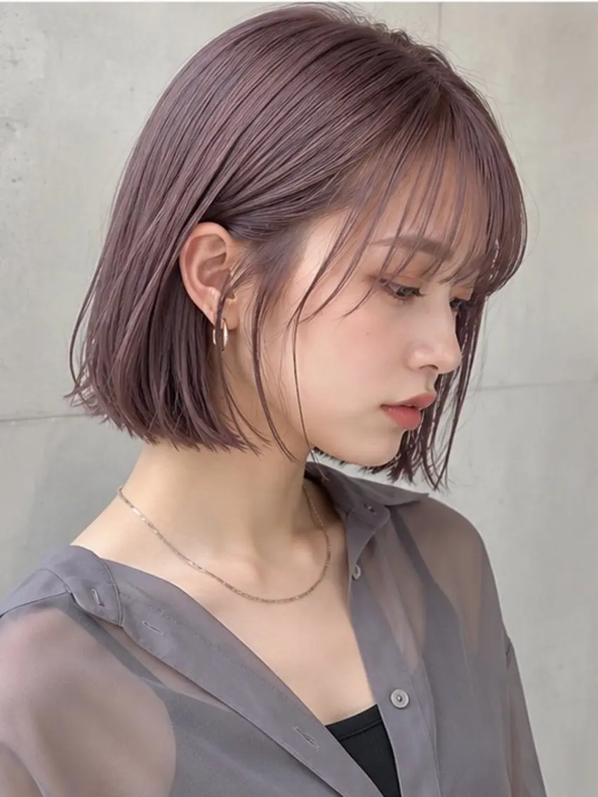 ショート カラー ヘアカラー トリートメント EARTH 榎本のヘアスタイル