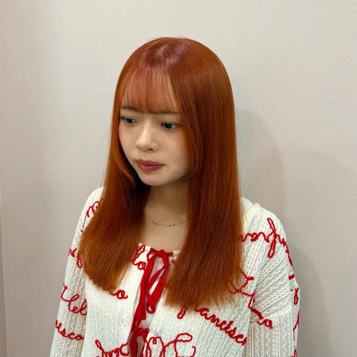 カラー ブリーチ オレンジ OZ梅田♡ ゆはなのヘアスタイル