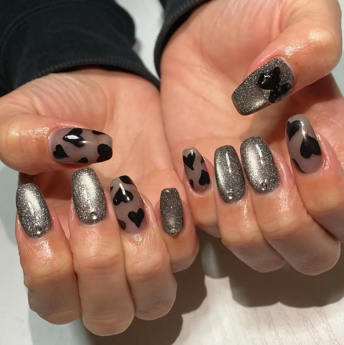 ネイル マグネットネイル ハンドネイル nail salon milkのネイルデザイン