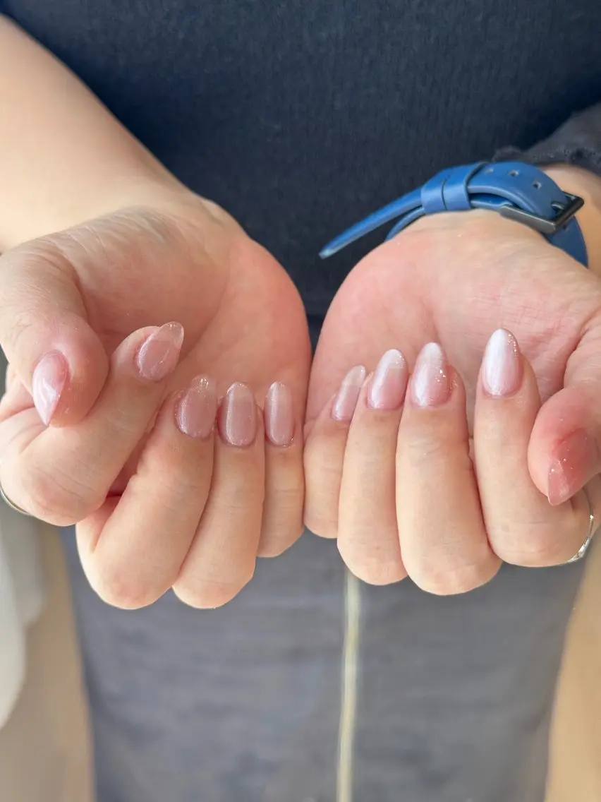 ネイル キラキラネイル マグネットネイル ピンク neko nailのネイルデザイン